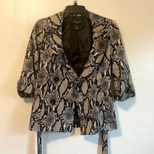 Animal print blazer